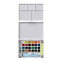 Sakura Koi Water Colors Pocket Field Sketch Box con 24 medias pastillas y medio iridiscente